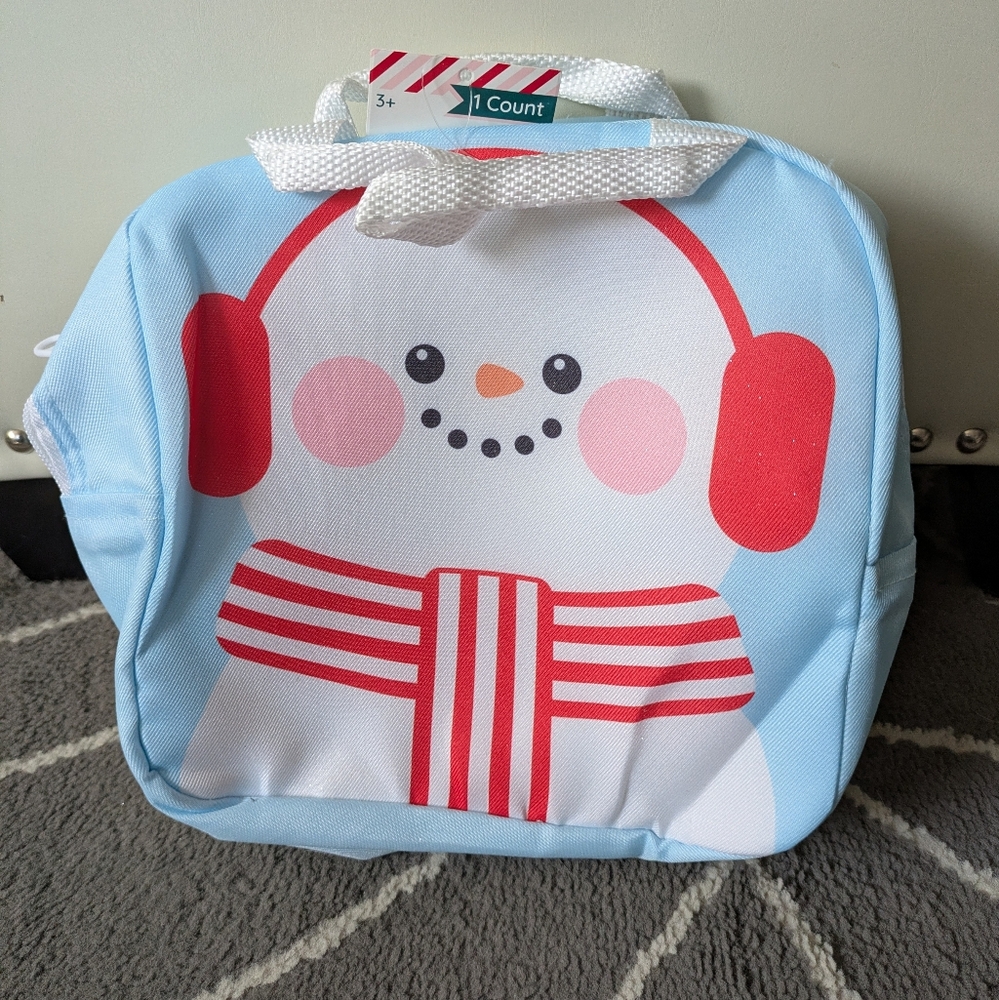 NWT Winter Holiday Snowman Insulated Lunch bag